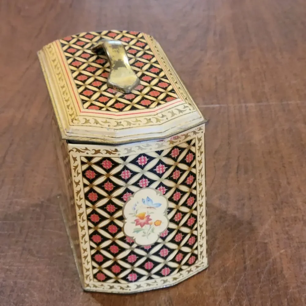 Vintage Candy  Tea Tin Canister with Lid Pastoral Children
